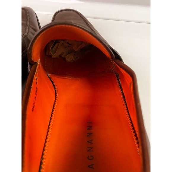 Magnanni Mens Brown Leather Penny Loafers Made in Spain Dress Shoes 9968 Size 9M main image 7